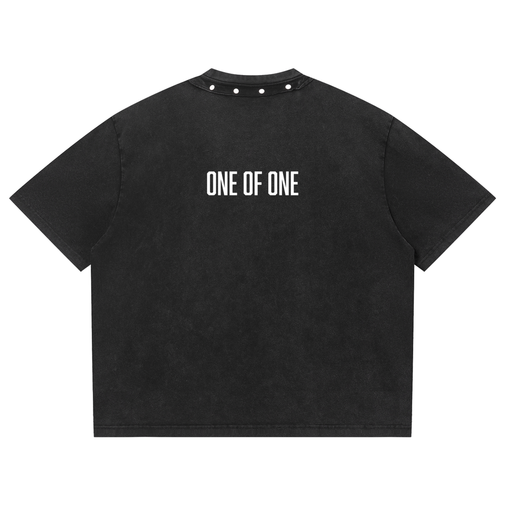 Unisex Washed Boxy Studded T-Shirt