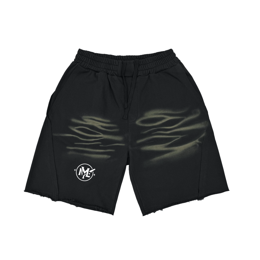Vintage Washed Tiger Stripes Short Pants