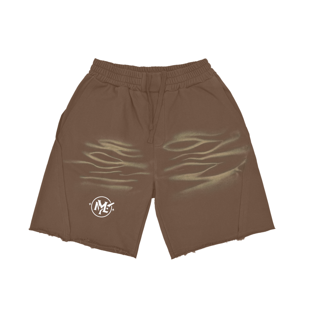 Vintage Washed Tiger Stripes Short Pants