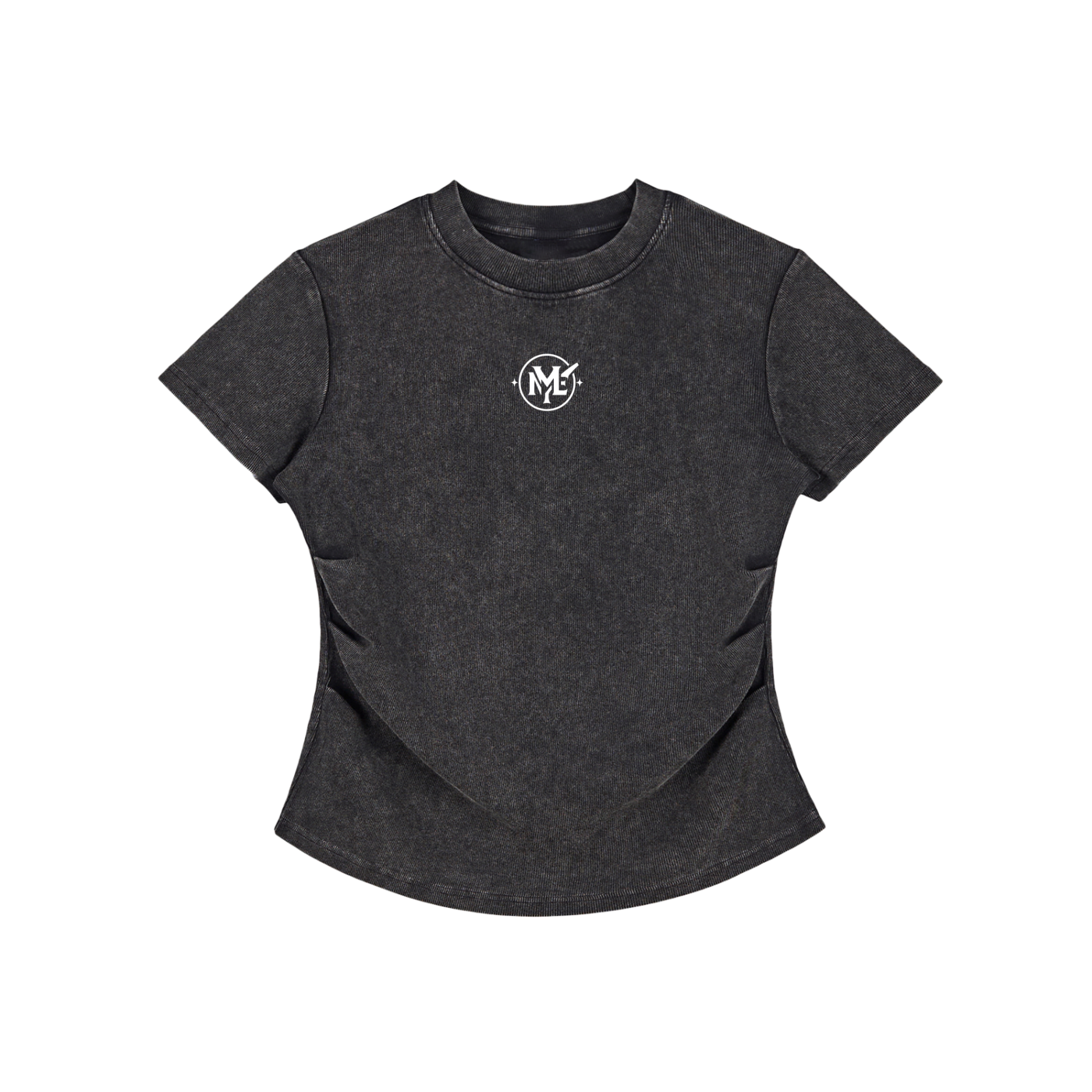 Vintage Washed Bodycon Cotton T-Shirt
