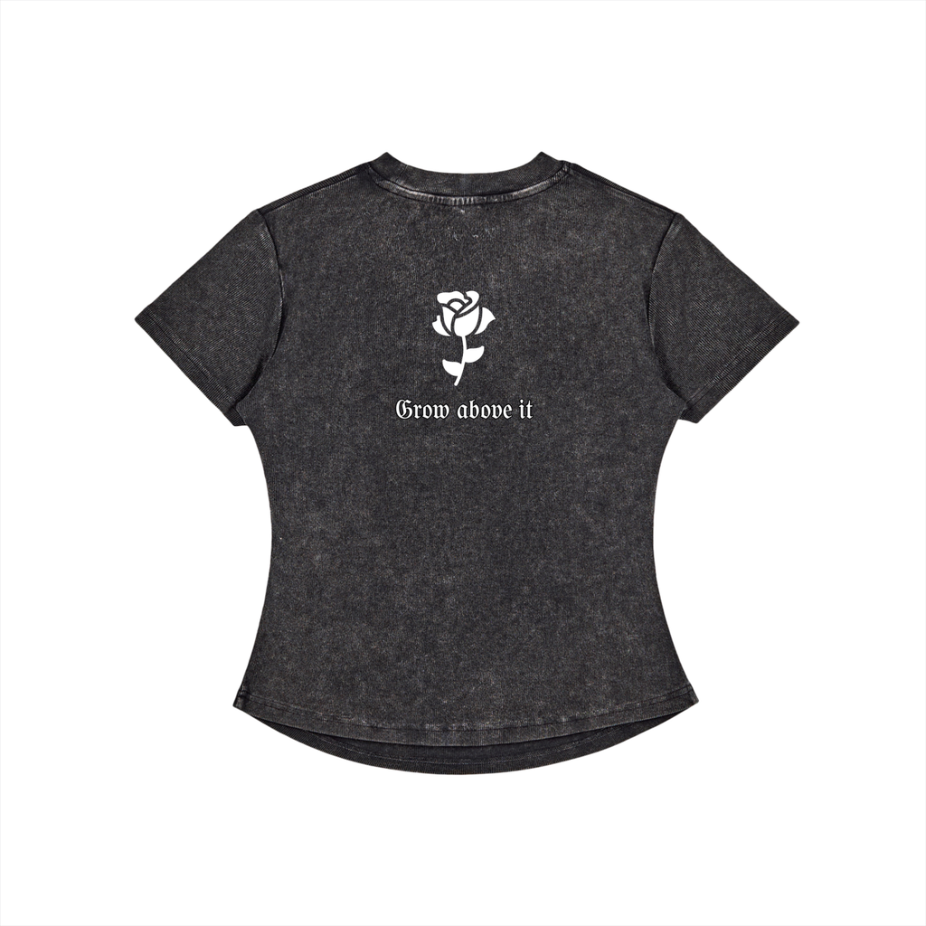 Vintage Washed Bodycon Cotton T-Shirt