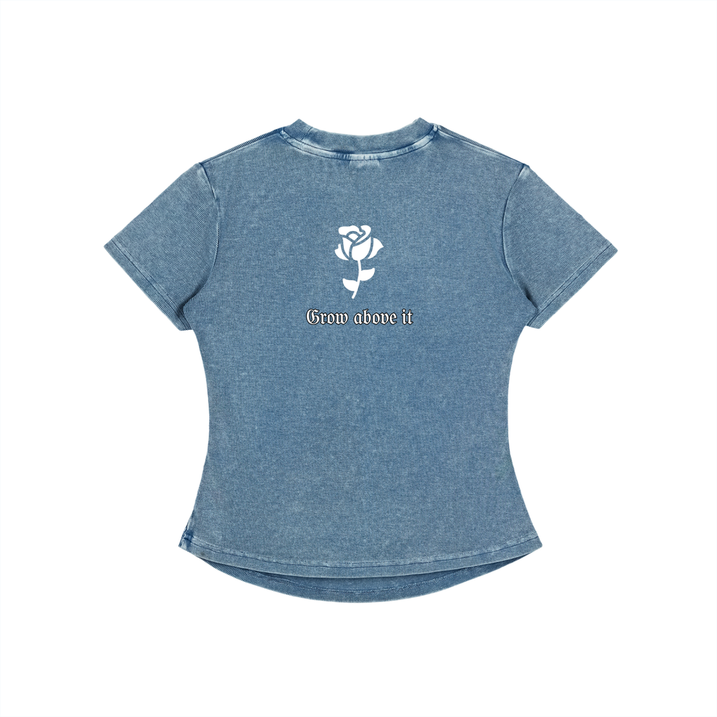 Vintage Washed Bodycon Cotton T-Shirt