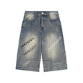 Vintage Wash Baggy Denim Shorts