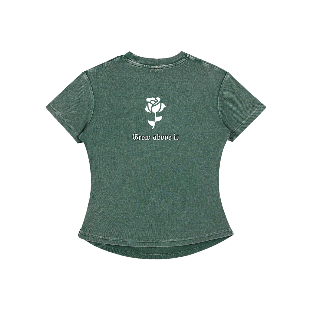 Vintage Washed Bodycon Cotton T-Shirt