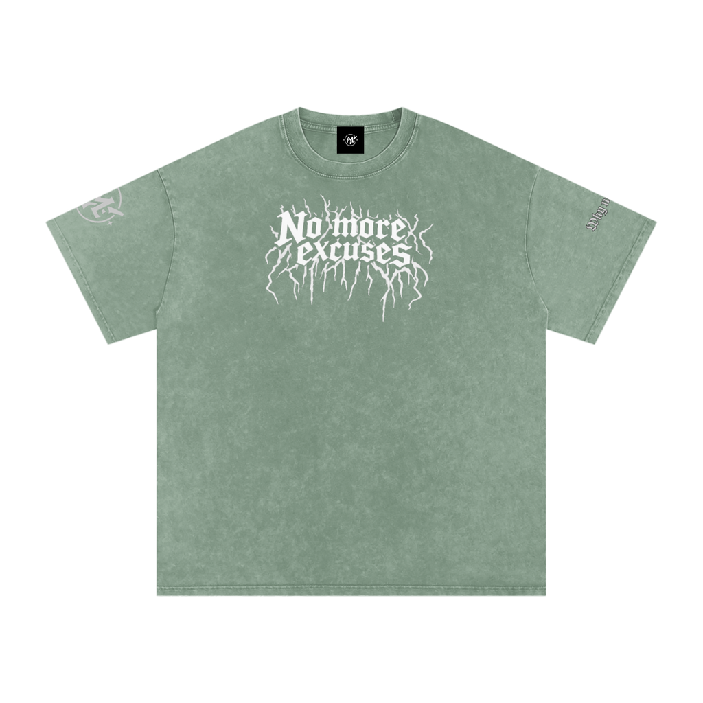 Snow Washed Oversized Cotton T-Shirt