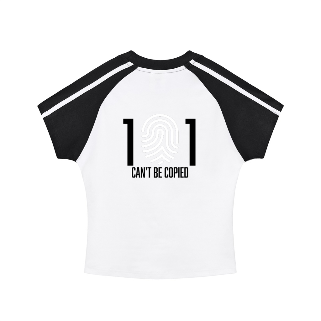 Contrast Stripes Bodycon Raglan  Sleeve T-Shirt