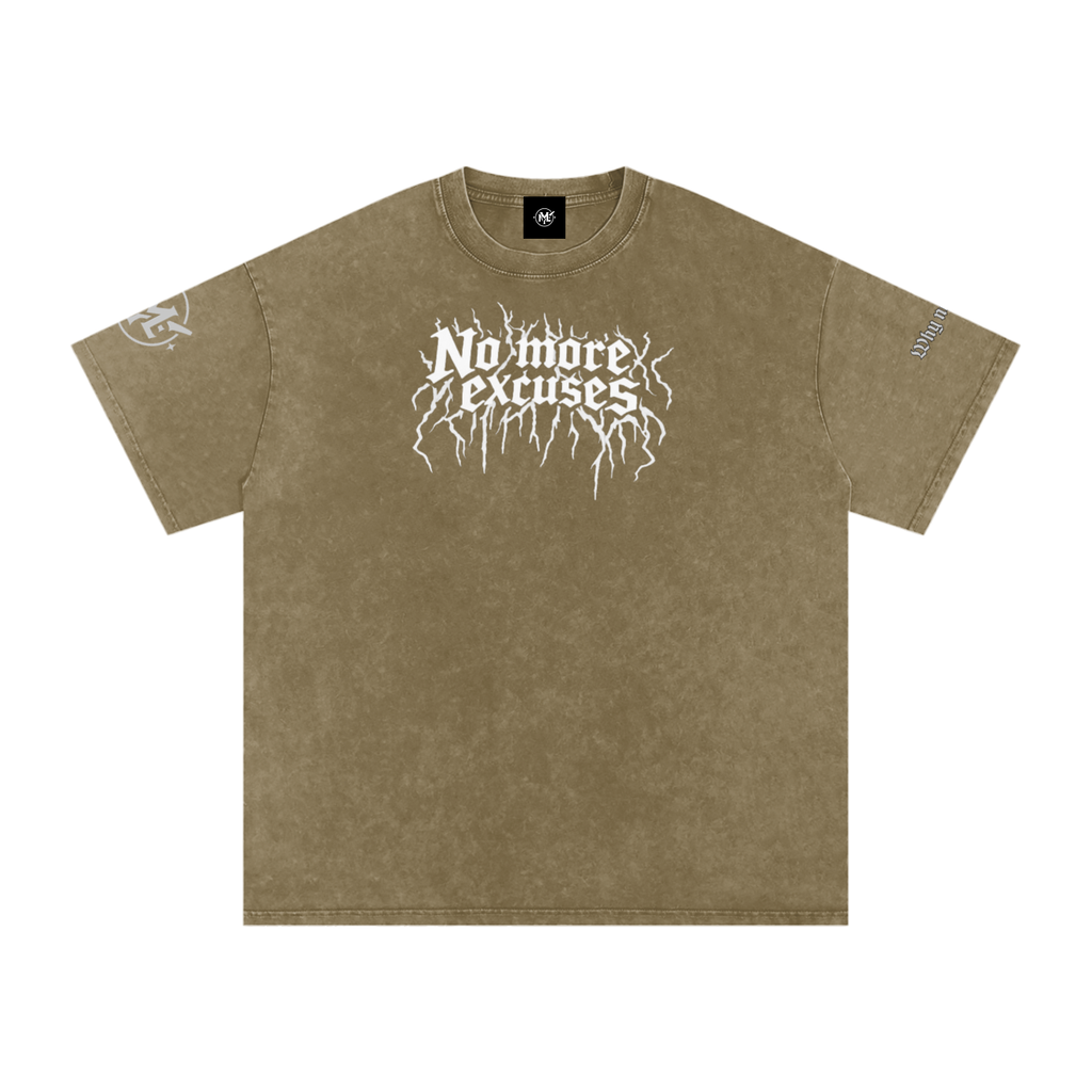 Snow Washed Oversized Cotton T-Shirt
