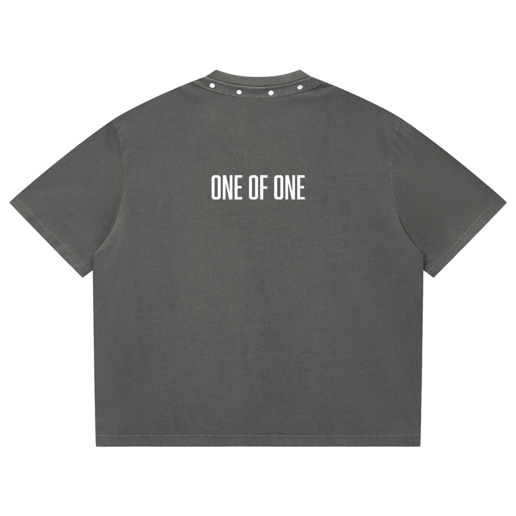 Unisex Washed Boxy Studded T-Shirt