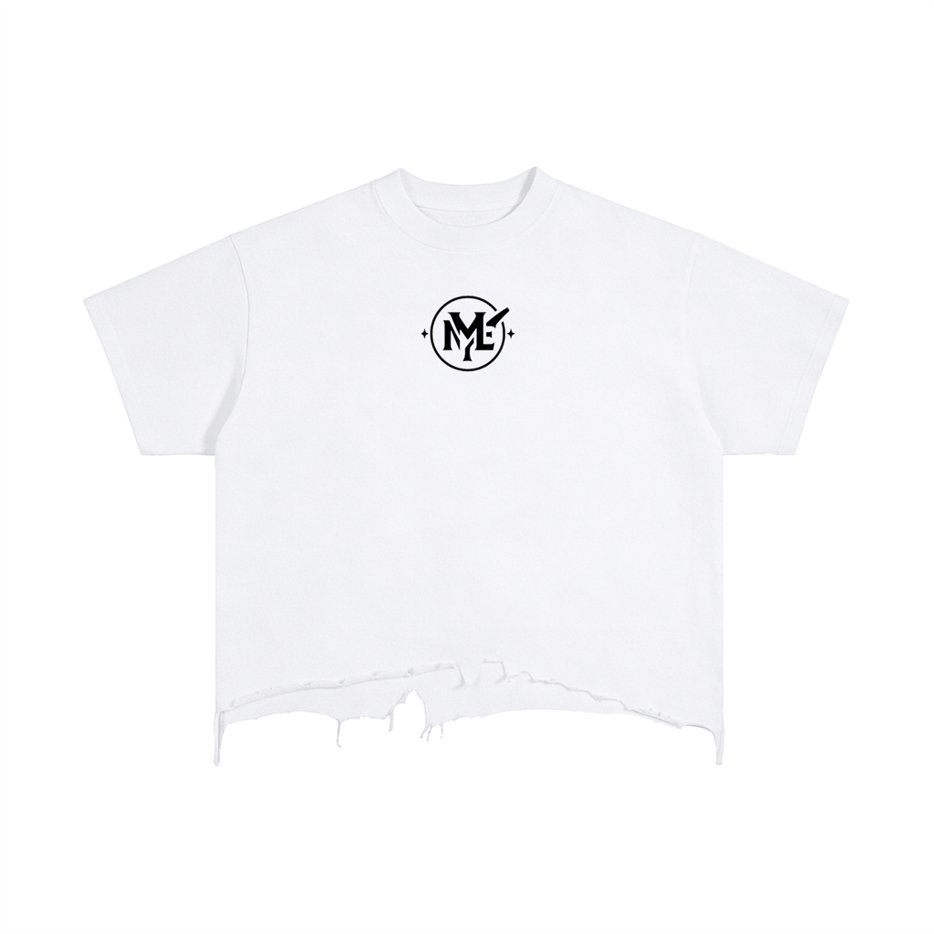 Vintage Wash Boxy Distressed Hem T-Shirt