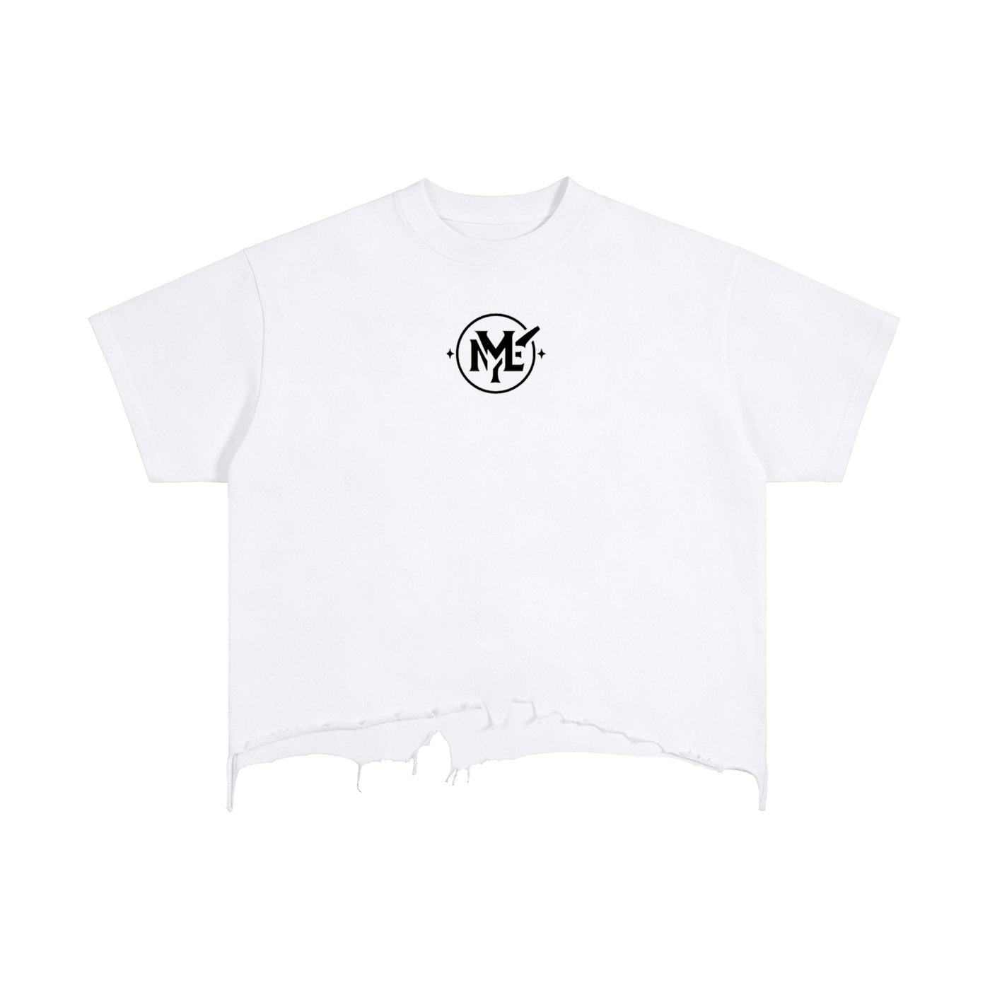 Vintage Wash Boxy Distressed Hem T-Shirt