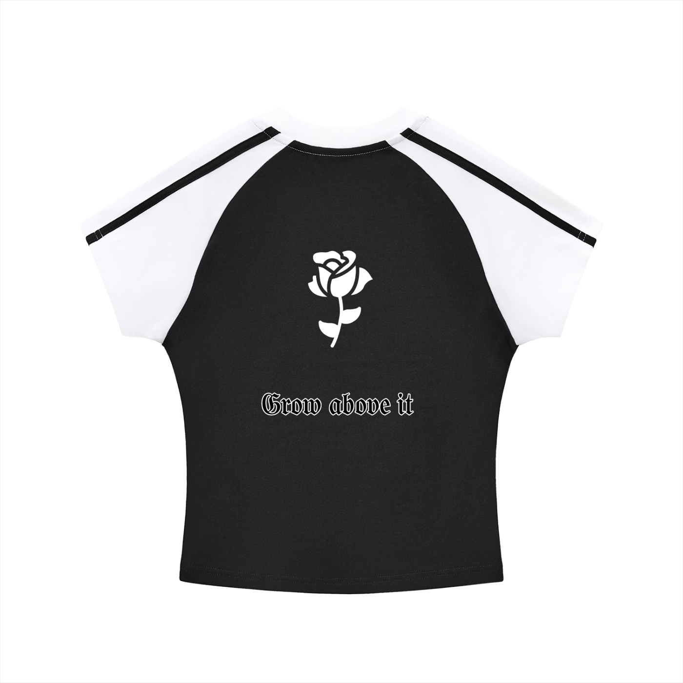 Contrast Stripes Bodycon Raglan  Sleeve T-Shirt