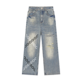 Vintage Wash Distressed Denim Jeans
