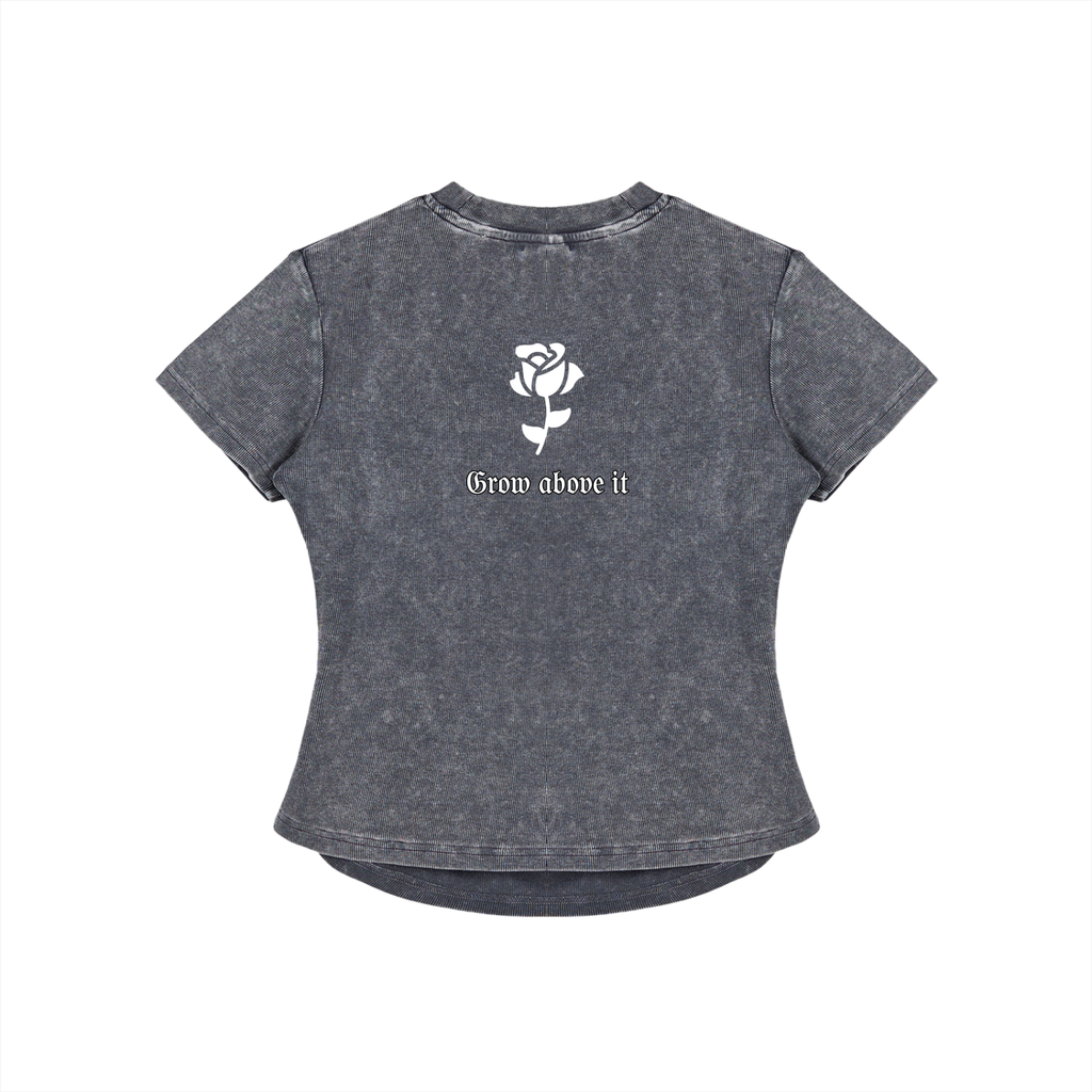 Vintage Washed Bodycon Cotton T-Shirt